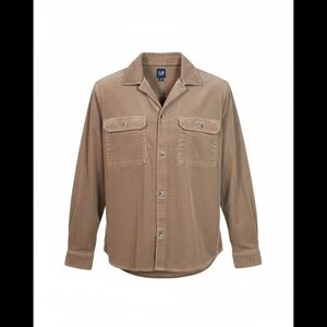 GAP Corduroy Shirt Jacket Shacket Tan Brown Button Up Mens medium